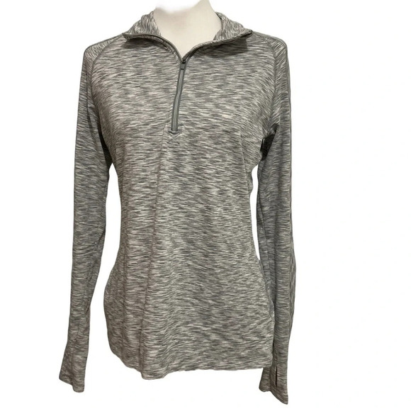 Athleta Womens 1/4 Zip Pullover Gray Medium - Picture 1 of 5